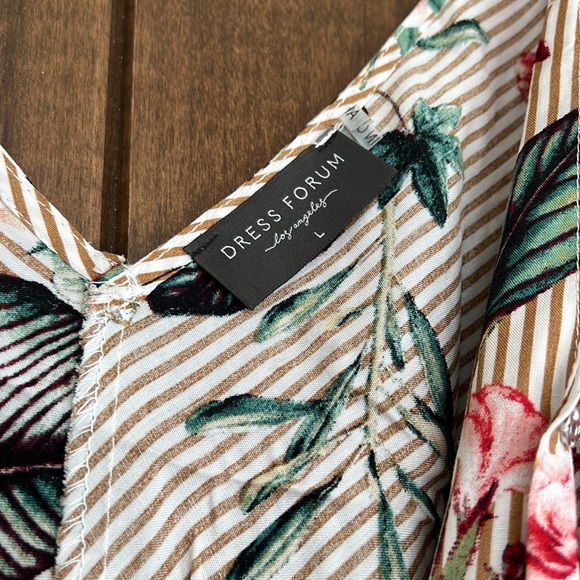 Nanamac Better Coming Striped Wrap Romper in TAN - Picture 5 of 5